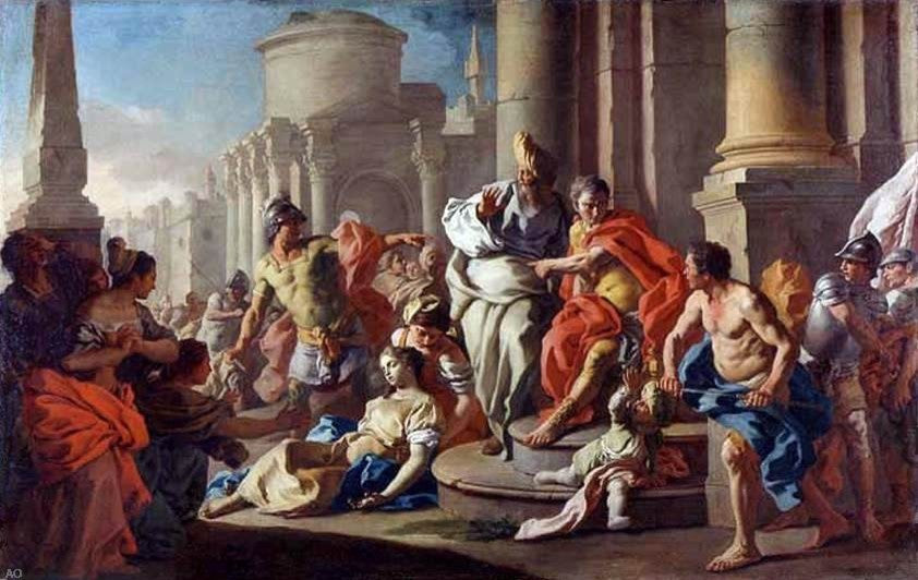 Francesco De Mura The Death of Virginia, 18"x27" Wall Decal