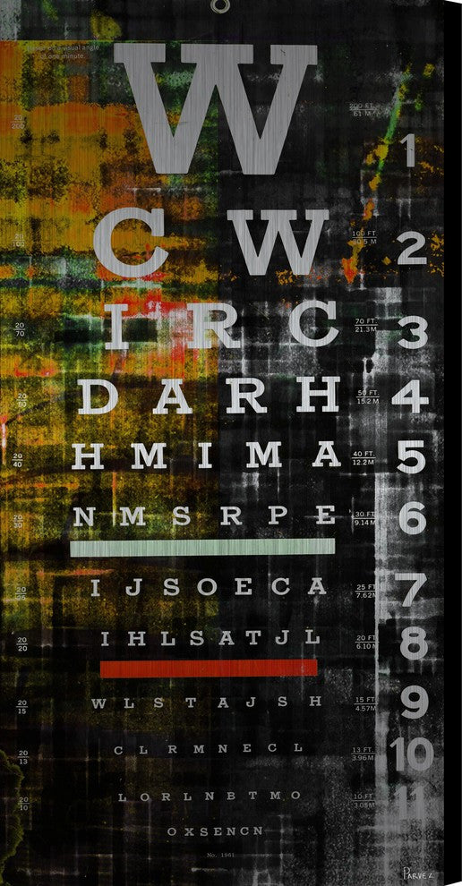 "Night Eye" Painting Print on Brushed Aluminum, 30"x60"