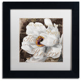 Color Bakery 'Fleurs Blanc III' Art, Black Frame, White Matte, 11"x11"