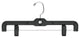 Plastic Bottom Hanger With Clips, Black, Chrome Finish, Set of 100