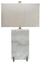 Marble, Antique Brass Frame Table Lamp