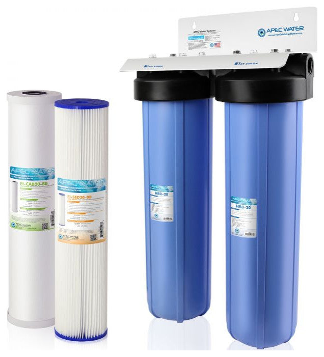 APEC 20" BB Whole House Multi Purpose Sediment and Carbon Water Filter System