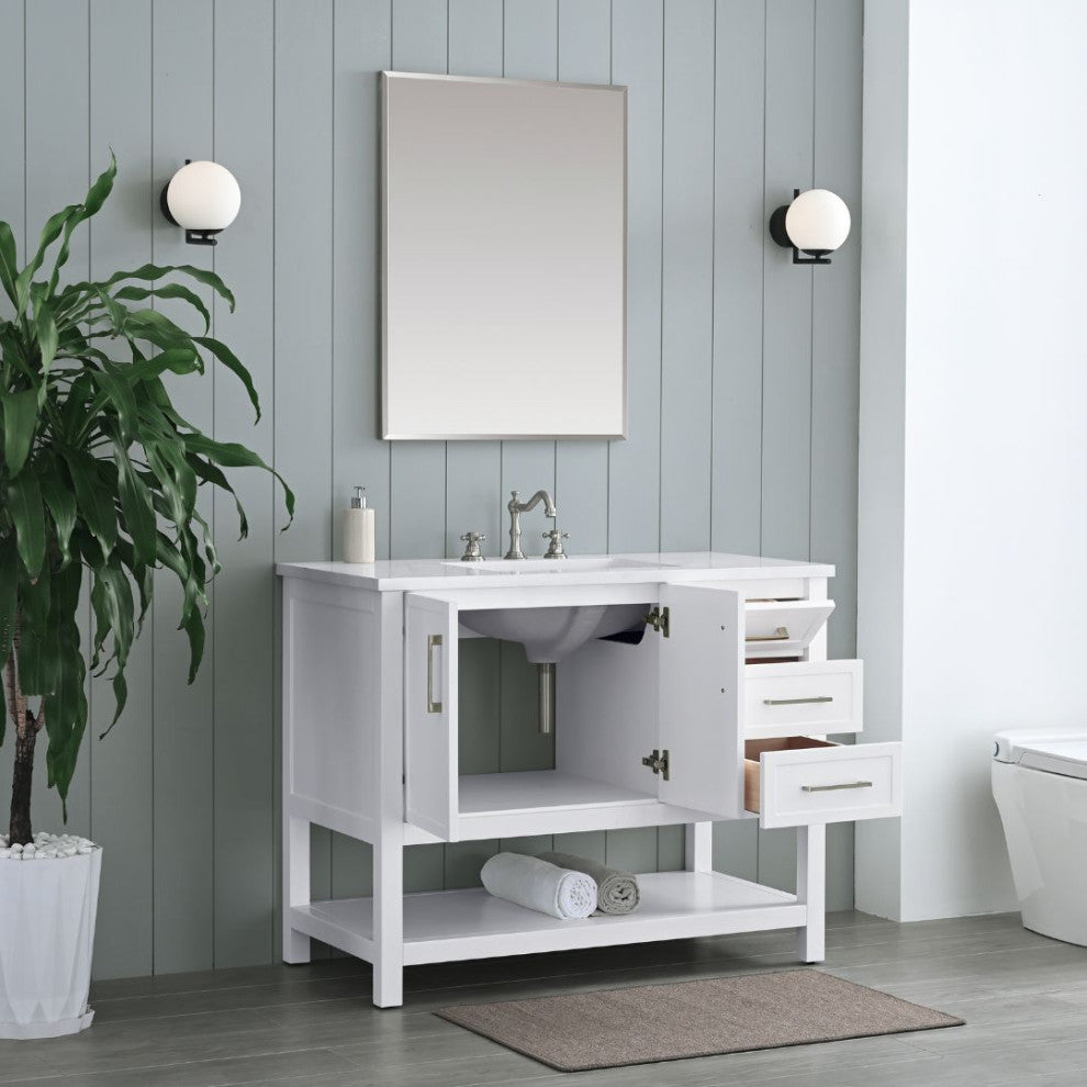 Arlo 42" Bathroom Vanity, White