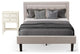 2Pc Platform Full Size Bed Set, 1 Full Bed, End Table For Bedroom, Mist Beige