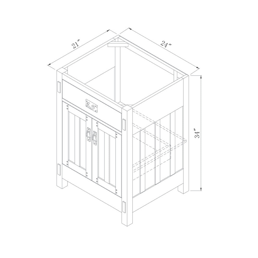 American Craftsman Vanity, 24"