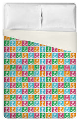 Colorful Anchor Pattern Queen/Full Duvet Cover