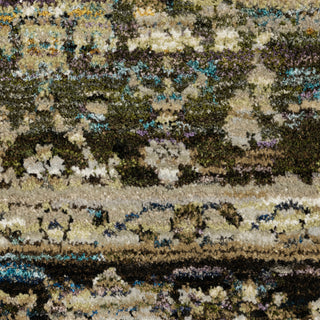 Adeline Distressed Floral Traditions Green and  Multi Area Rug, 2'6"x12'