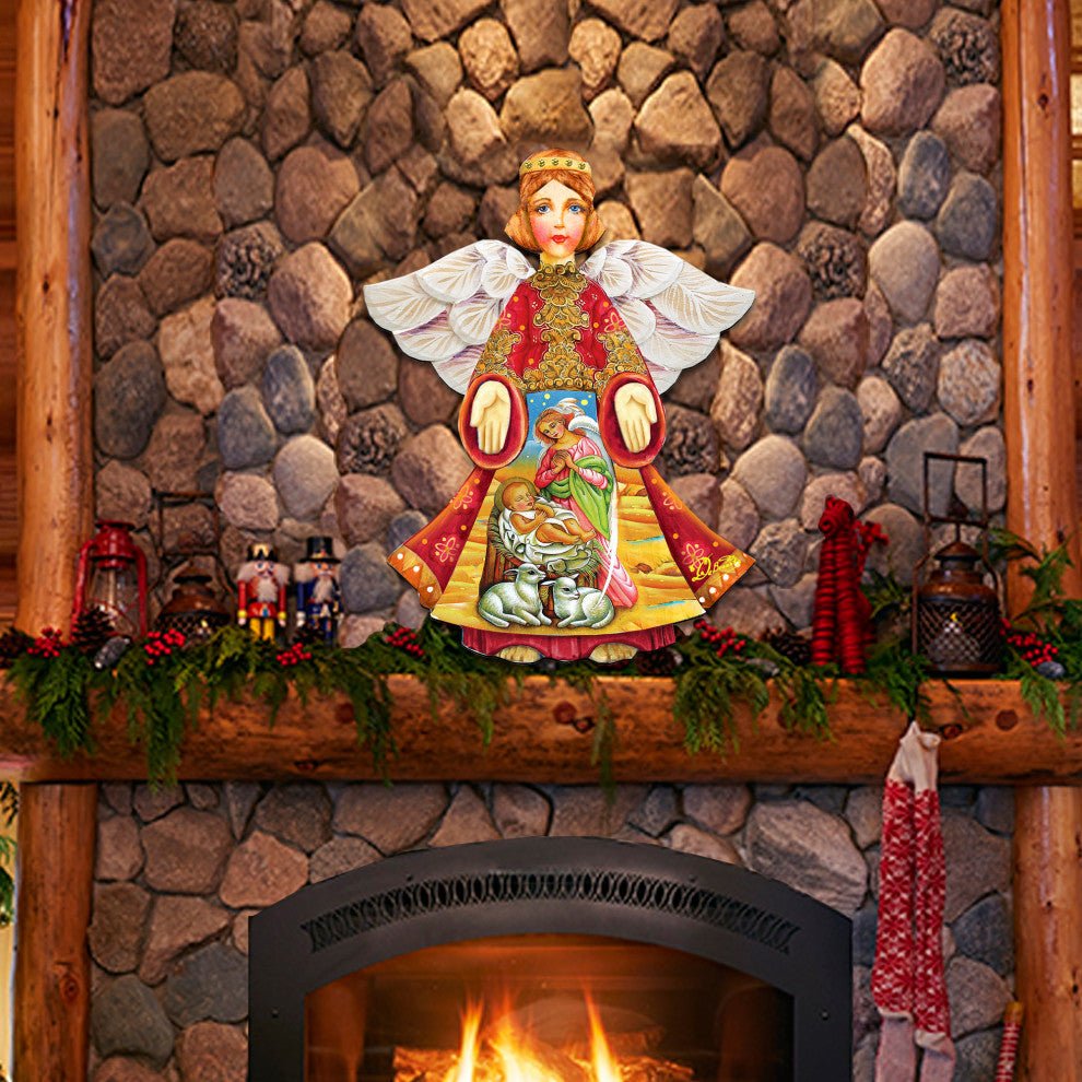 Mary And Joseph Angel Door Hanger