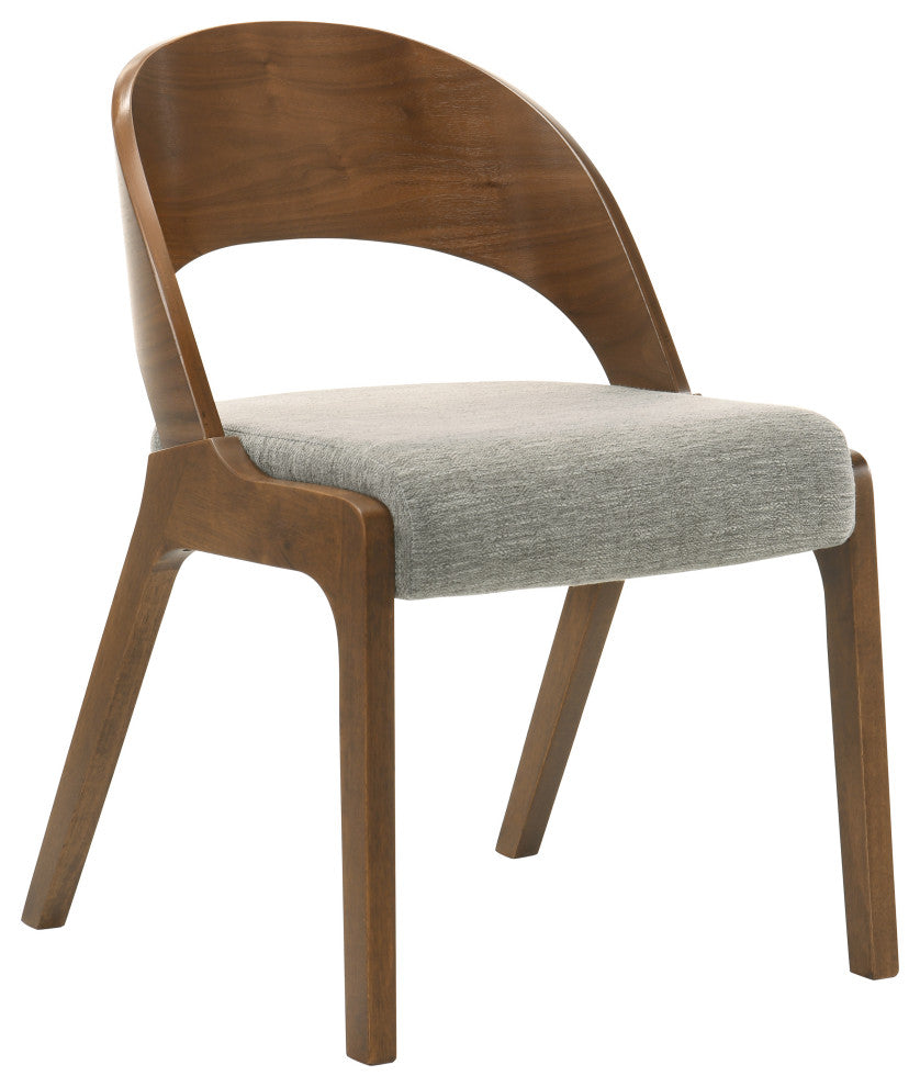 Woodson Linen-Like Polyester Dining Chair (Set of 2), Grey