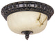 Decorative Dome Ceiling Fixture Weathered Bronze Alabaster Glass
