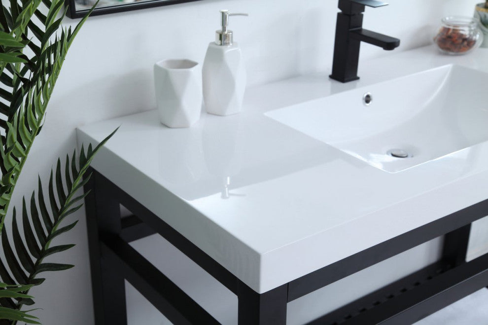 Home Living 22" Modern Black-Light Bathroom Vanity