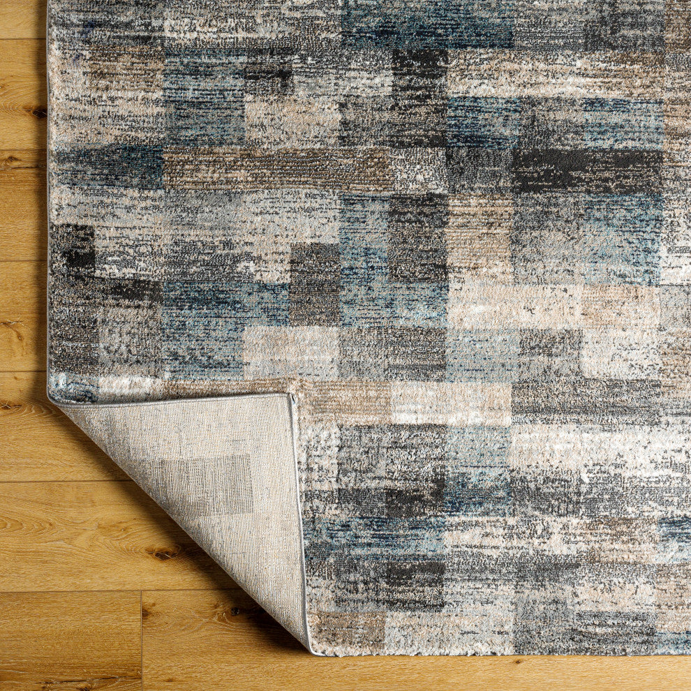 Surya Montana MTN-2310 Machine Woven Area Rug, Grey, 6'7" x 9'