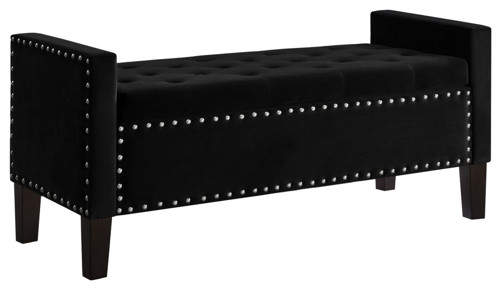 Gewnee Upholstered Tufted Button Storage Bench