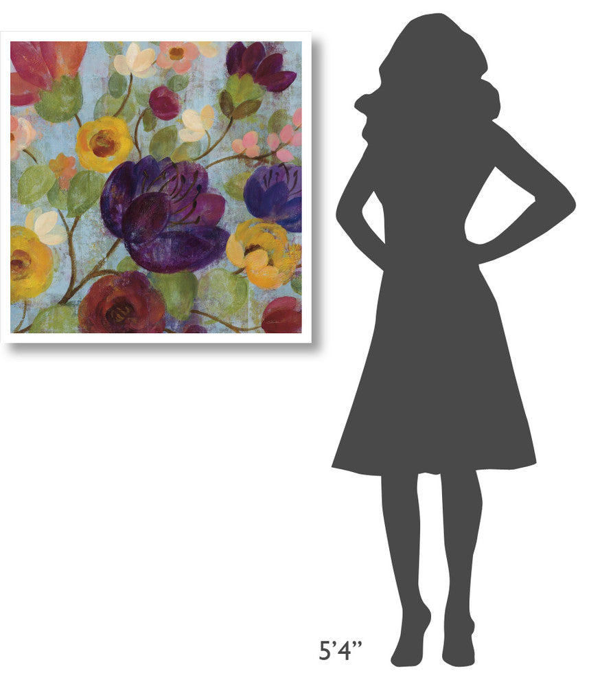 "Morning Floral Crop" Digital Paper Print by Silvia Vassileva, 32"x32"