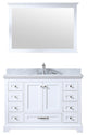 48" Single Vanity With Carrera Marble Top, Sink and 46" Mirror