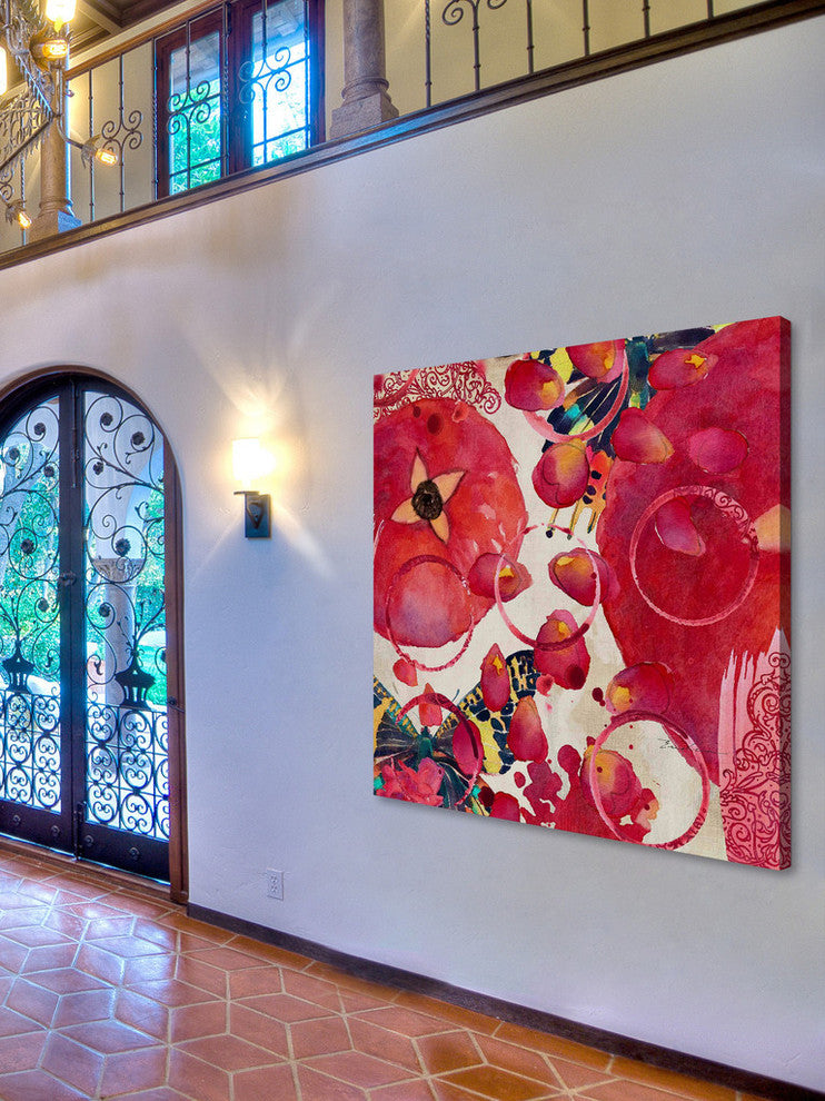 "Pomegranate" Painting Print on Wrapped Canvas