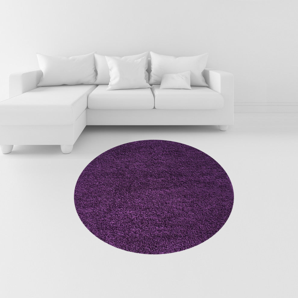 Bella Antibacterial Shag Area Rug, 5' Round
