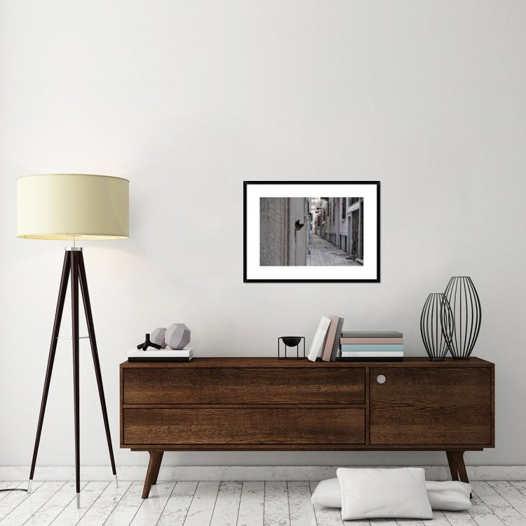 "Dantel Street Cat" Framed Digital Print by Ali Ayer, 32x24"