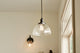 Avery 9.5" 1 Light Goblet Mini Pendant With Clear Seeded Glass, Black