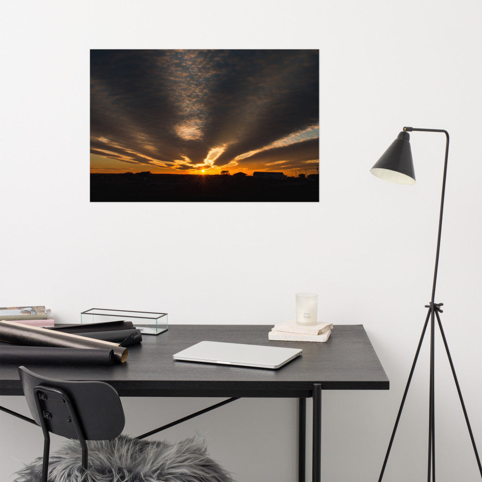 Sunset Indian River Inlet Landscape Photo Unframed Wall Art Print, 24" X 36"