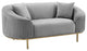 Michelle Light Gray Pleated Loveseat