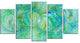 Snow Fractal Glass Texture, Contemporary Canvas Art Print, 60"x32", 5 Panels