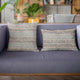 Plutus Blue Mayan Stripe Luxury Throw Pillow, 22"x22"