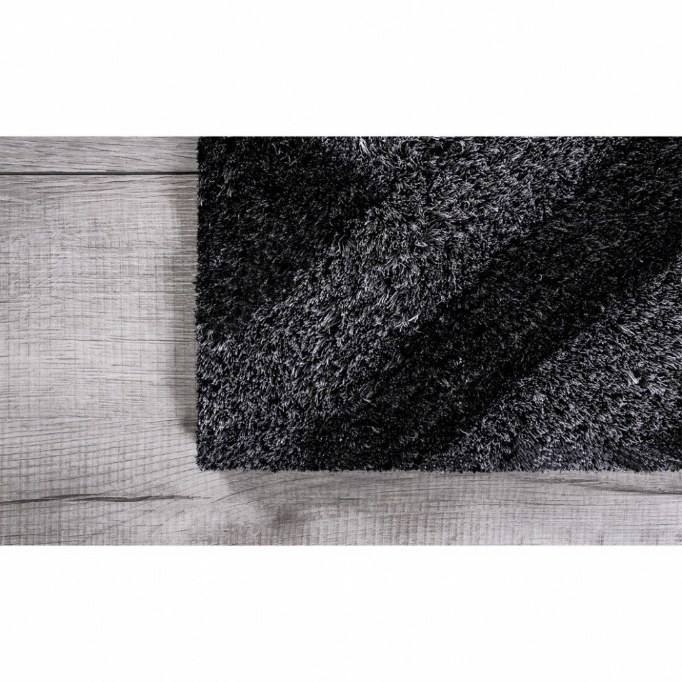 5 x 7 Dark Gray Geometric Illusion Area Rug