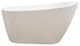 Vanity Art Freestanding Acrylic Soaking Bathtub, Pure White, 55"