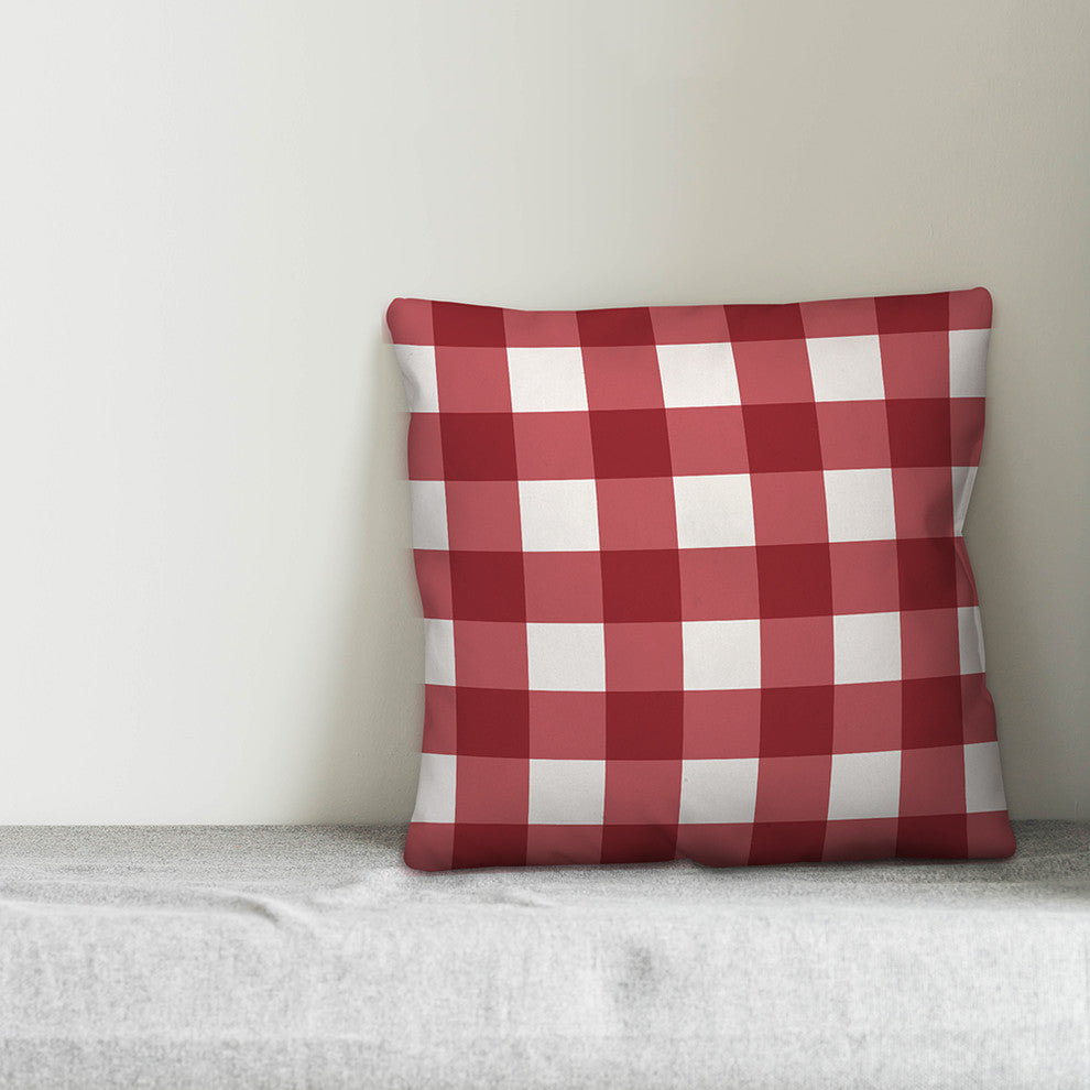 Red Buffalo Plaid 18x18 Throw Pillow