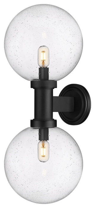 Laurent 2-Light Outdoor Wall Sconce, Black