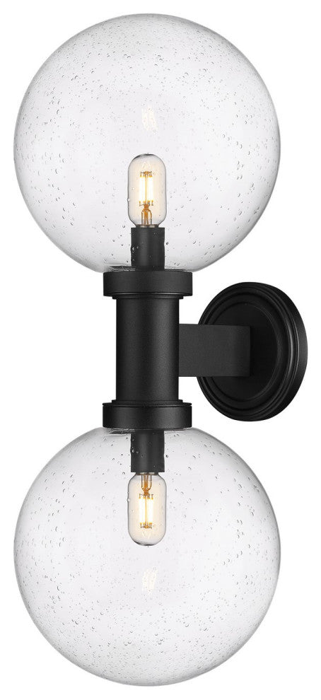Laurent 2-Light Outdoor Wall Sconce, Black