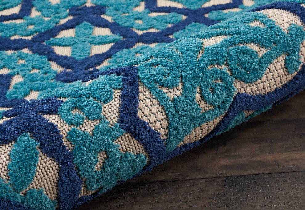Nourison Aloha Navy Indoor/Outdoor Area Rug, 2'8"x4'