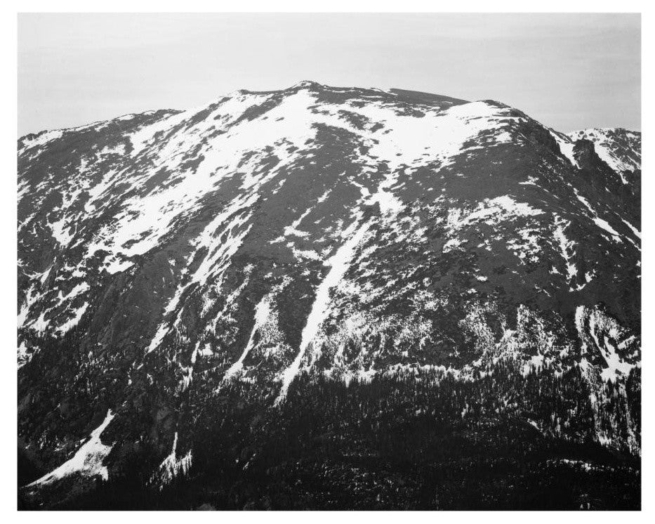 "Barren mountain side, snow, Rocky Mountain, 1941-1942" Paper Art, 18"x15"