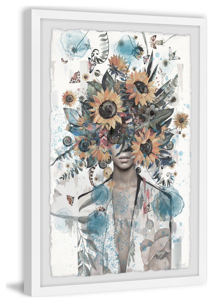 "Sunflower Glamour" Framed Painting Print, 30x45
