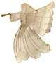 LED Lighted Shimmer Angel Christmas Tree Topper, Warm Clear Lights, Gold, 10"