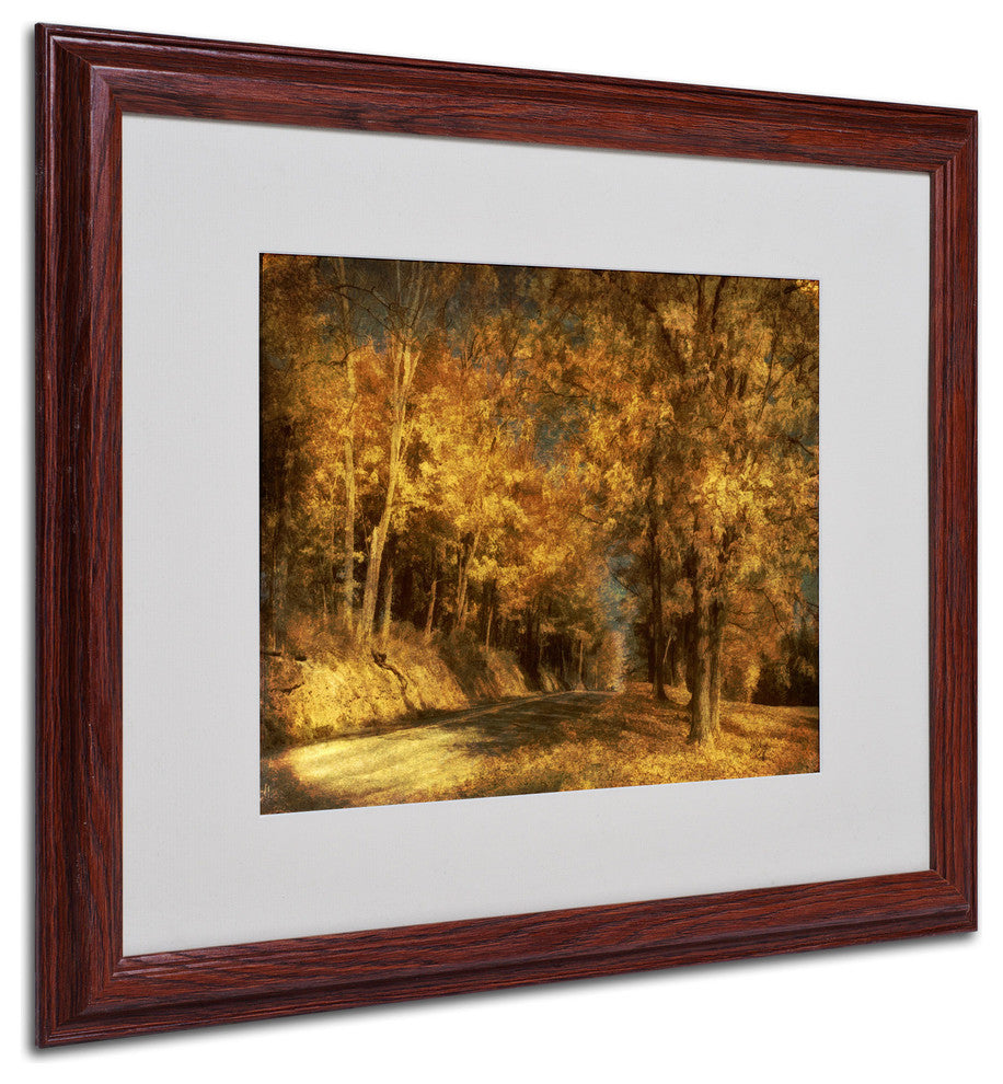 'Back Roads' Matted Framed Canvas Art by Lois Bryan
