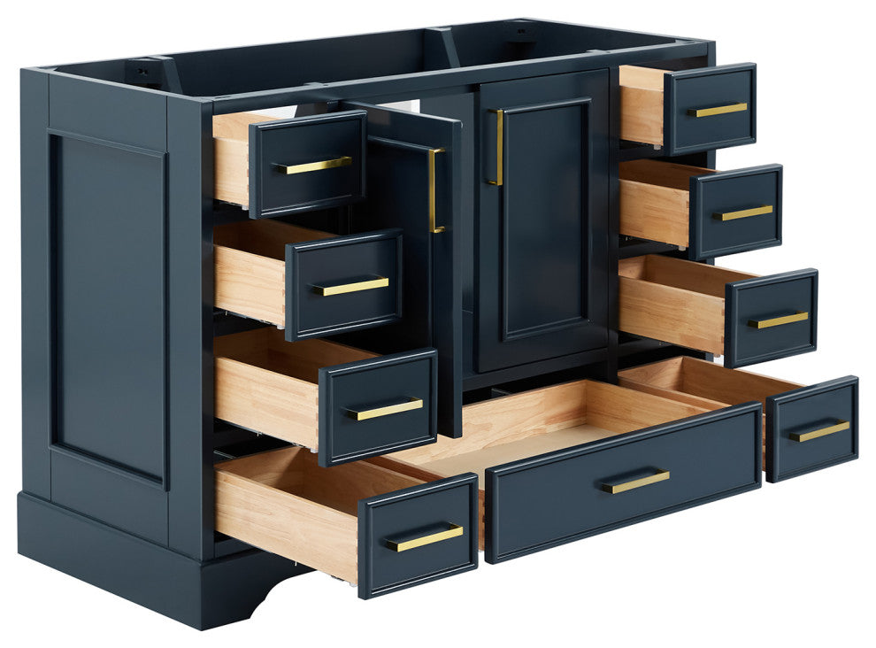 Ariel Stafford 48" Single Sink Bathroom Vanity Base, Midnight Blue