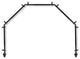 Madalena 13/16" 5-Sided Bay Window Curtain Rod, Black