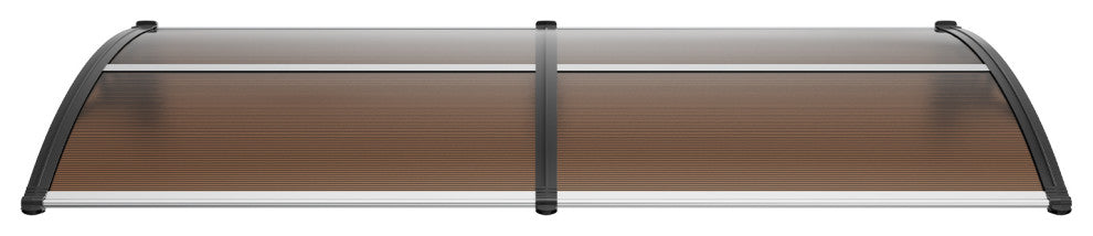 VEVOR Window Door Awning Canopy UV Rain Cover 38"x78" PC Sheet Brown