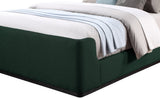 Oliver Boucle Fabric Upholstered Bed, Green, Queen