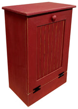 Wooden Trash Bin, Old Red