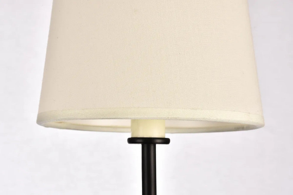 Mel Collection Wall Sconce, 5.5"x15", 1-Light, Black