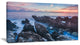 "Blue Sunrise Over Coast of Sicily" Beach Canvas Wall Art, 32"x16"