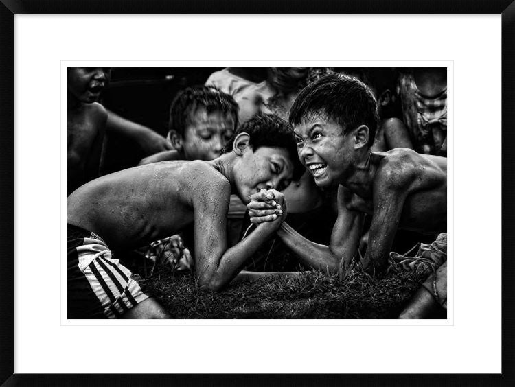 "Hentakan Terakhir" Framed Digital Print by Adhi Prayoga, 30x22"