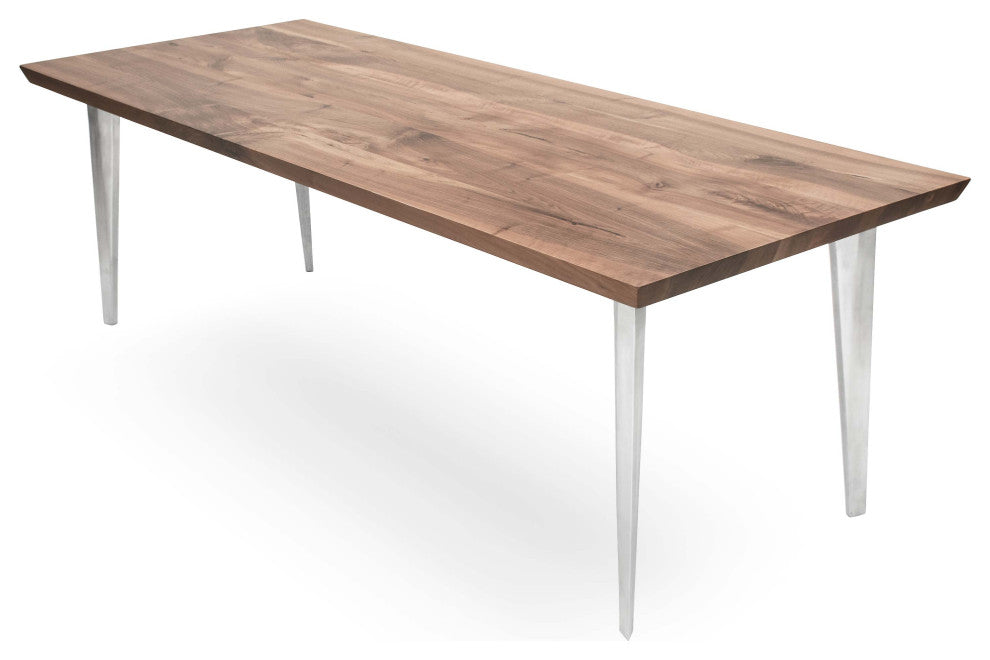 Walnut Table with Sand Cast Aluminium Legs 91"x36"x30"