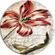 Red Floral Pattern With Butterfly, Floral Disc Metal Wall Art, 38"