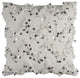 Ivory Silver Chevron Sequined Throw Pillow