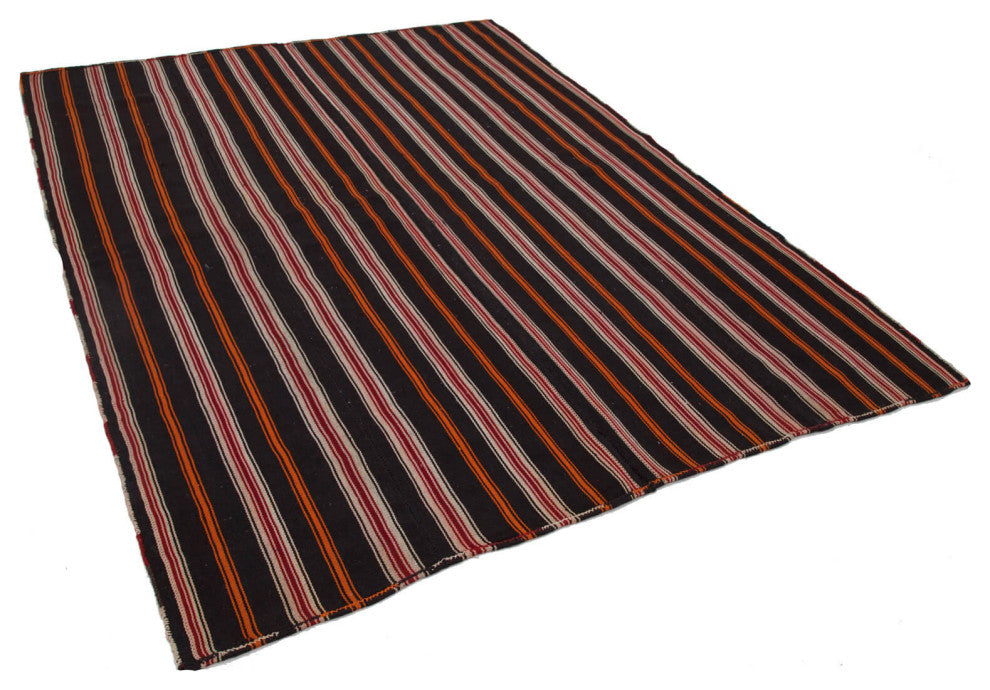 Rug N Carpet - Handmade Oriental 6' 11'' x 9' 4'' Vintage Goat Hair Kilim Rug