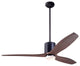 LeatherLuxe Fan, Bronze/Black, 54" Mahogany Blades With LED, Wall Control